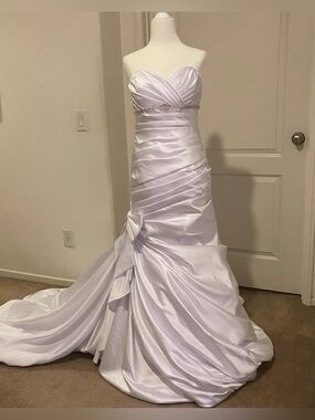 Davids Bridal Wedding Dress (White Satin)